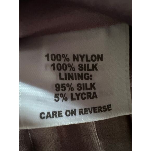 St. John evening Collection Pleated Metallic Skirt pink black tutu knee sz 8 - Picture 3 of 16